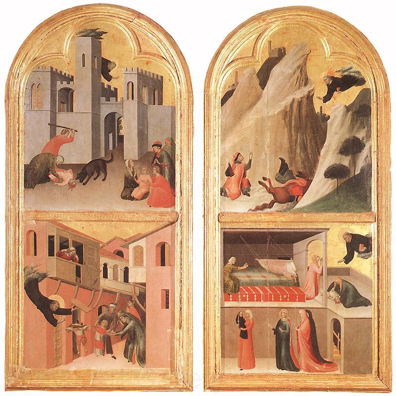 Simone Martini Blessed Agostino Novello Altarpiece Spain oil painting art